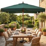 DOMINUS - ombrellone da giardino palo centrale in legno 3 x 3 m