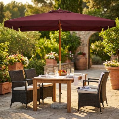 DOMINUS - ombrellone da giardino palo centrale in legno 3 x 4 m