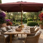 DOMINUS - ombrellone da giardino palo centrale in legno 3 x 4 m