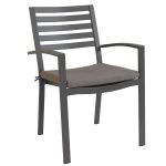 DEXTER - set tavolo in alluminio cm 200/300 x 100 x 74 h con 4 sedie e 2 poltrone Dexter