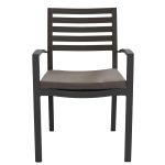 DEXTER - set tavolo in alluminio cm 200/300 x 100 x 74 h con 4 sedie e 2 poltrone Dexter