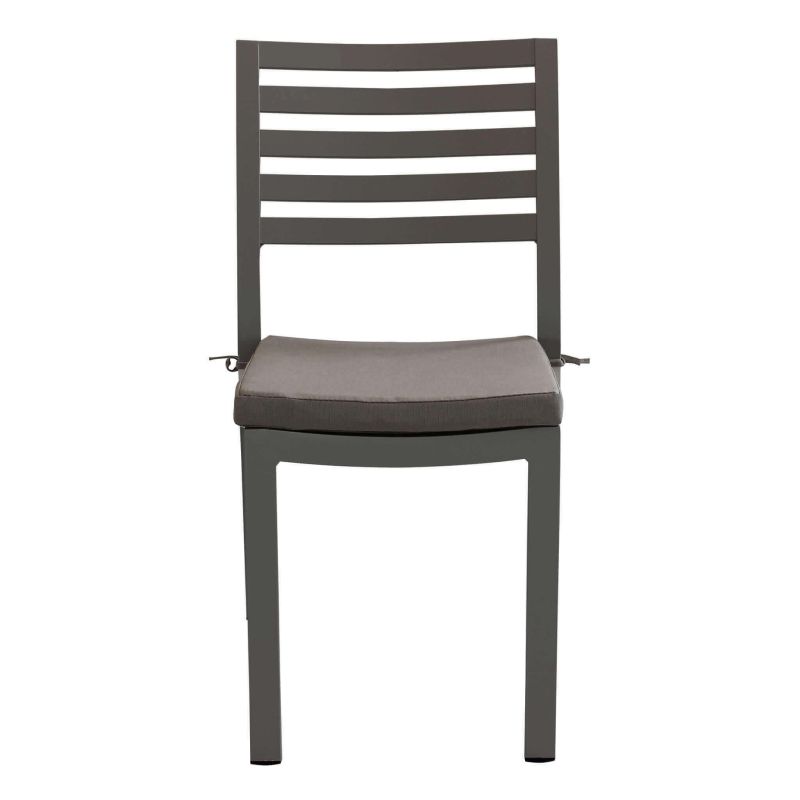 DEXTER - set tavolo in alluminio cm 200/300 x 100 x 74 h con 4 sedie e 2 poltrone Dexter