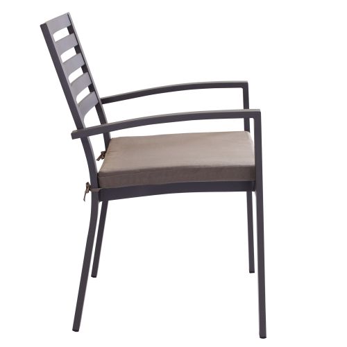 DEXTER - set tavolo in alluminio cm 160/240 x 90 x 75 h con 6 poltrone Dexter