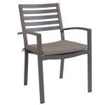 DEXTER - set tavolo in alluminio cm 160/240 x 90 x 75 h con 6 poltrone Dexter