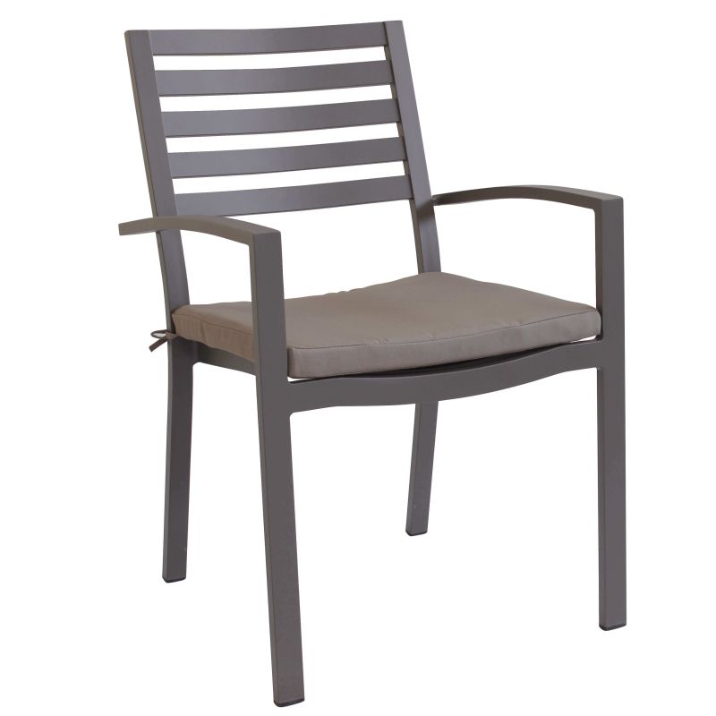 DEXTER - set tavolo in alluminio cm 160/240 x 90 x 75 h con 6 poltrone Dexter