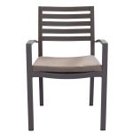 DEXTER - set tavolo in alluminio cm 160/240 x 90 x 75 h con 6 poltrone Dexter