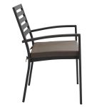 DEXTER - set tavolo in alluminio cm 160/240 x 90 x 75 h con 8 poltrone Dexter