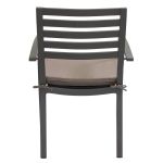 DEXTER - set tavolo in alluminio cm 160/240 x 90 x 75 h con 8 poltrone Dexter