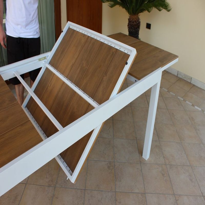 VIDUUS - tavolo da giardino allungabile in alluminio e polywood