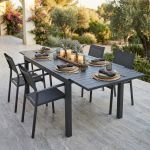 DEXTER - tavolo da giardino allungabile in alluminio da 160 x 90 cm