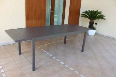 DEXTER - tavolo da giardino allungabile in alluminio da 160 x 90 cm