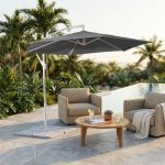 DELPHINUS - ombrellone da giardino decentrato