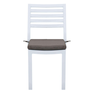 DEXTER - set tavolo in alluminio cm 200/300 x 100 x 74 h con 6 sedie e 2 poltrone Dexter
