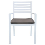 DEXTER - set tavolo in alluminio cm 200/300 x 100 x 74 h con 6 sedie e 2 poltrone Dexter