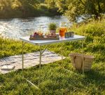 tavolino da campeggio pieghevole salvaspazio piano in mdf