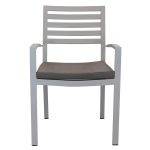 DEXTER - set tavolo in alluminio cm 160/240 x 90 x 75 h con 4 sedie e 2 poltrone Dexter