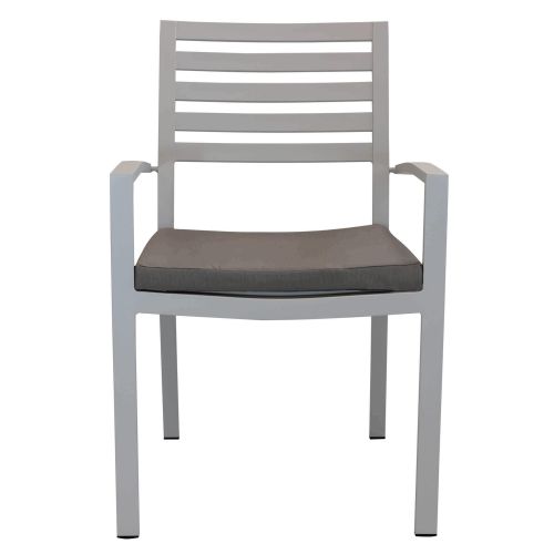 DEXTER - set tavolo in alluminio cm 160/240 x 90 x 75 h con 4 sedie e 2 poltrone Dexter