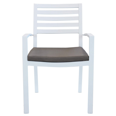 DEXTER - set tavolo in alluminio cm 160/240 x 90 x 75 h con 4 sedie e 2 poltrone Dexter