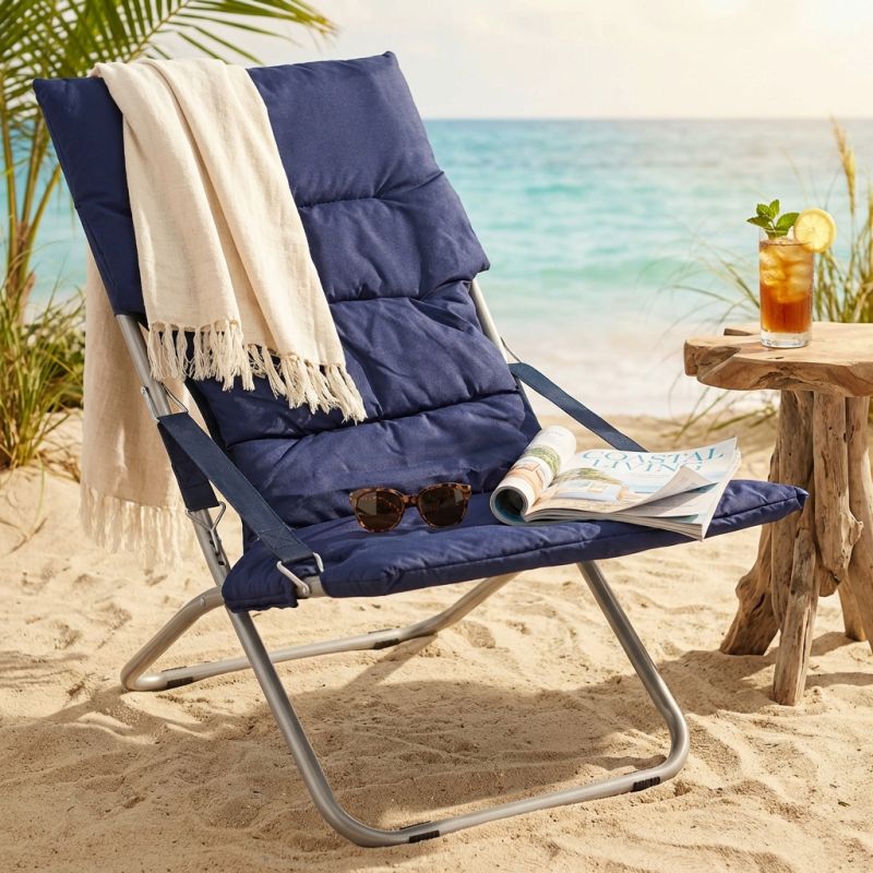 sdraio mare prendisole pieghevole cm 65 x 80 x 38/96 h