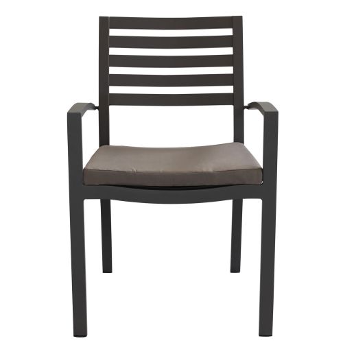 DEXTER - set tavolo in alluminio cm 160/240 x 90 x 75 h con 6 sedie e 2 poltrone Dexter