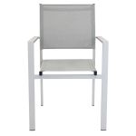 DEXTER - set tavolo in alluminio cm 200/300 x 100 x 74 h con 6 poltrone Venus