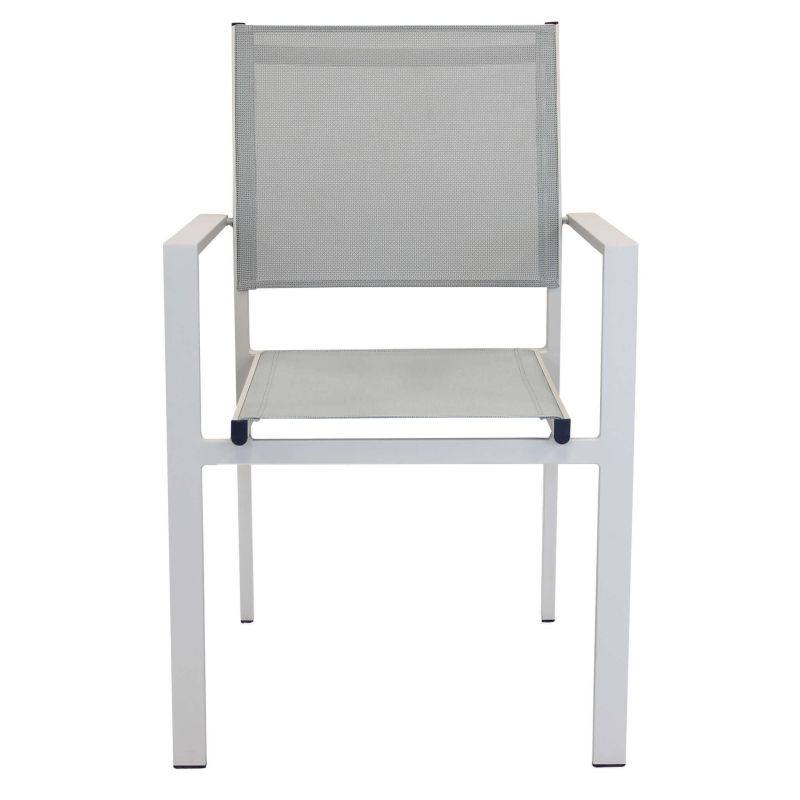 DEXTER - set tavolo in alluminio cm 200/300 x 100 x 74 h con 6 poltrone Venus