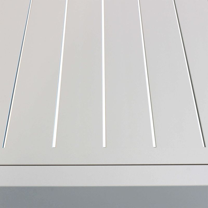 DEXTER - set tavolo in alluminio cm 200/300 x 100 x 74 h con 10 poltrone Venus