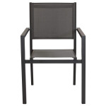 DEXTER - set tavolo in alluminio cm 160/240 x 90 x 75 h con 8 poltrone Venus