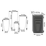 JOAQUIN - set di 4 vasi da giardino