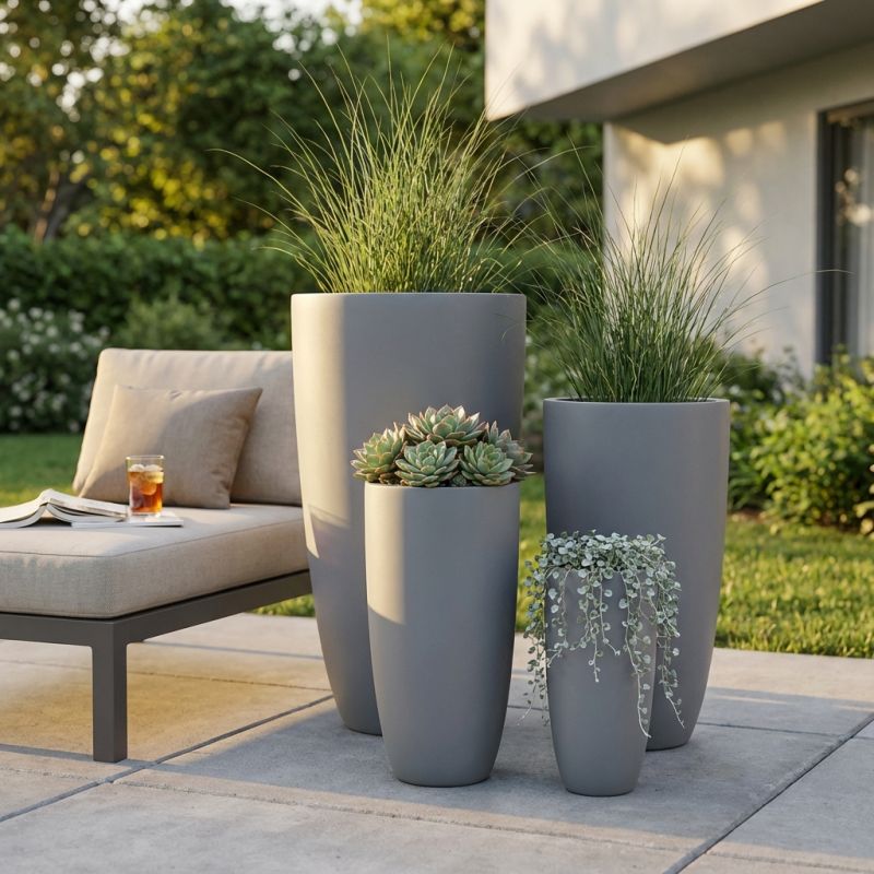 JOAQUIN - set di 4 vasi da giardino