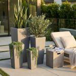 MARGHE - set di 4 vasi da giardino