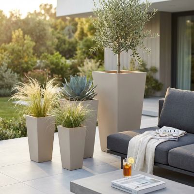 MARGHE - set di 4 vasi da giardino