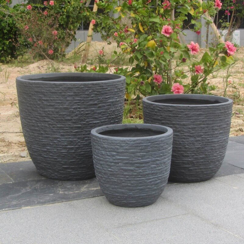 CICLA - set di 3 vasi da giardino