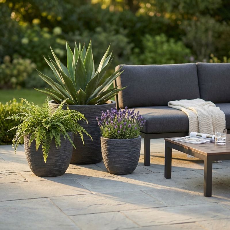 CICLA - set di 3 vasi da giardino