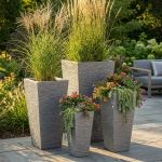 GIGLI - set di 4 vasi da giardino