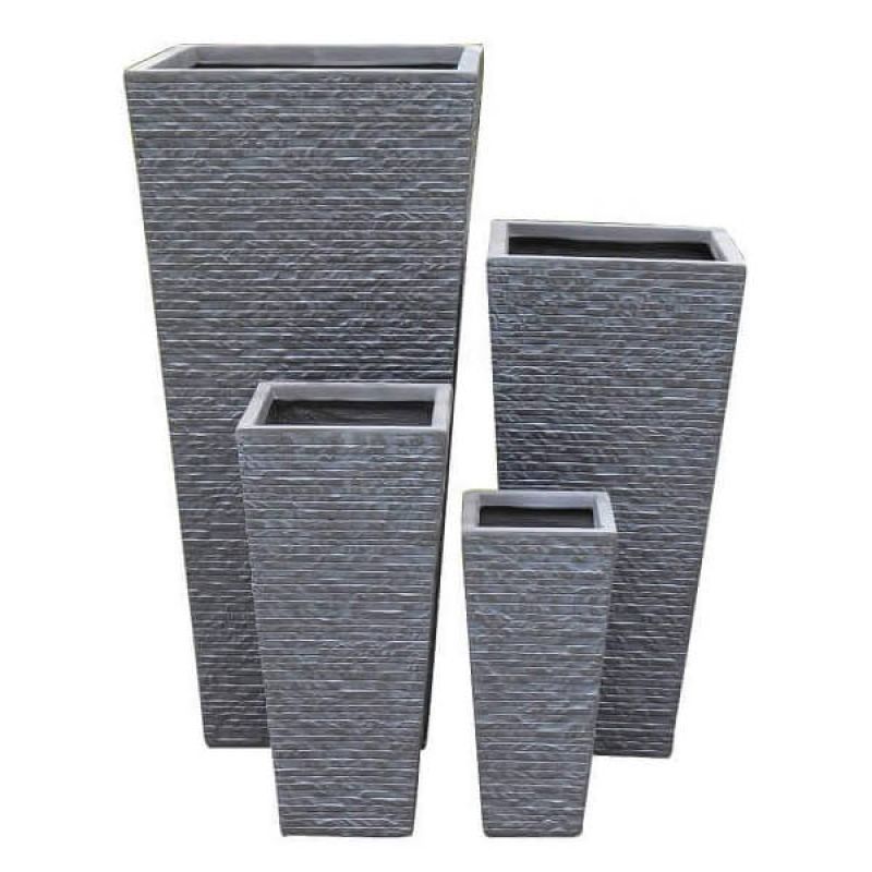 GIGLI - set di 4 vasi da giardino