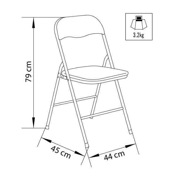 LUCIE - sedia pieghevole salvaspazio bicolor