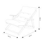 FAGGI - poltrona sdraio 3 posizioni completo di cuscino