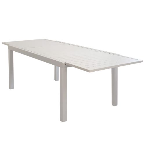 DEXTER - set tavolo in alluminio cm 160/240 x 90 x 75 h con 4 poltrone Dexter