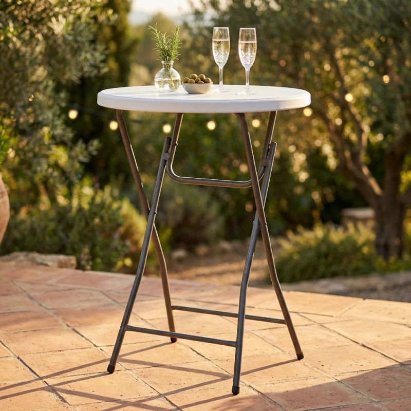 tavolo catering alto tondo 60