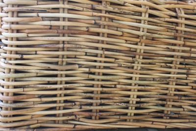 ROSEUS - divano da giardino componibile 3 posti completo di cuscino intreccio in rattan naturale