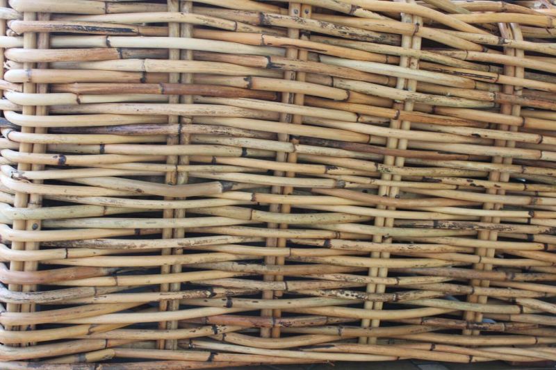 ROSEUS - divano da giardino componibile 3 posti completo di cuscino intreccio in rattan naturale