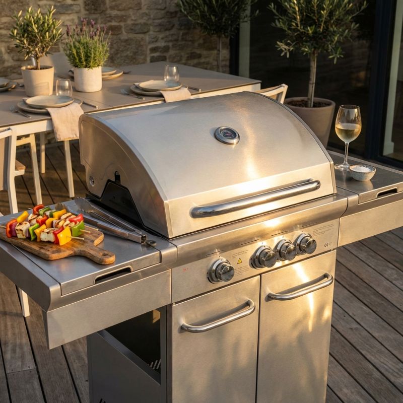 STARK - Barbecue a gas 3 fuochi + 1 esterno