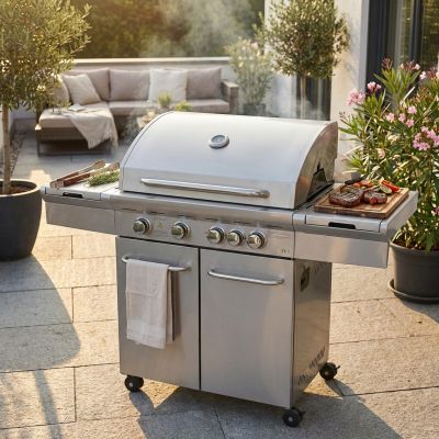 STARK - Barbecue a gas 4 fuochi + 1 esterno