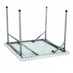 CATE - tavolo catering quadrato pieghevole salvaspazio in acciaio e abs