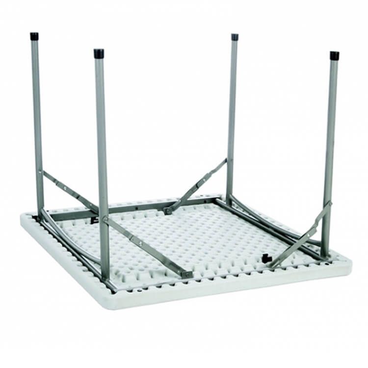 CATE - tavolo catering quadrato pieghevole salvaspazio in acciaio e abs