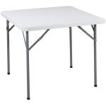 CATE - tavolo catering quadrato pieghevole salvaspazio in acciaio e abs