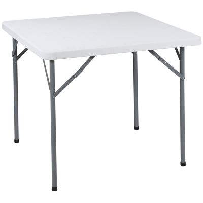 CATE - tavolo catering quadrato pieghevole salvaspazio in acciaio e abs