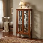 CHRISTAL - credenza con vetrina in legno massello