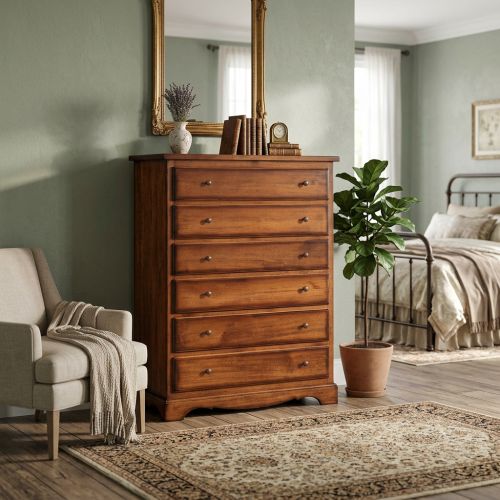 KENDRA - cassettiera in legno massello cm 97 x 49 x 140 h